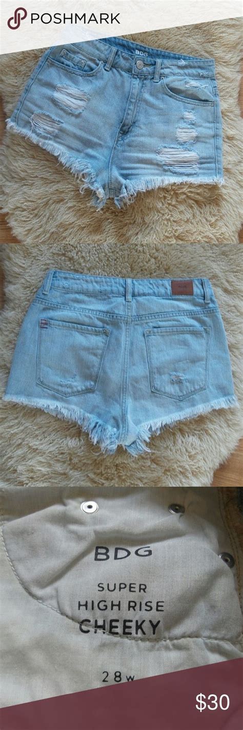 Bdg Super High Rise Cheeky Jean Shorts Size