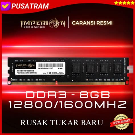 Jual Ram Imperion Ddr Gb Mhz Pc Ram Pc Longdimm Garansi