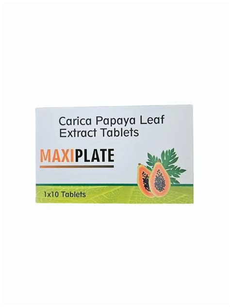 Red Carica Papaya Leaf Extract Tablet Packaging Type Box Packaging