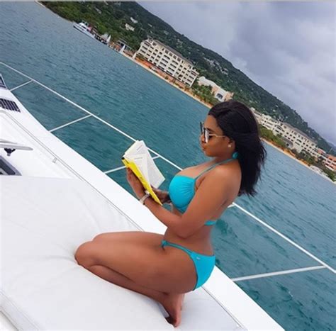 Actress Chika Ike Shares Alluring Bikini Photos On A Yacht While On