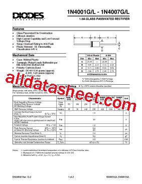 1N4003 Datasheet(PDF) - Diodes Incorporated