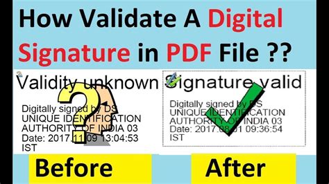 How To Validate Digital Signature In Pdf Documents Youtube