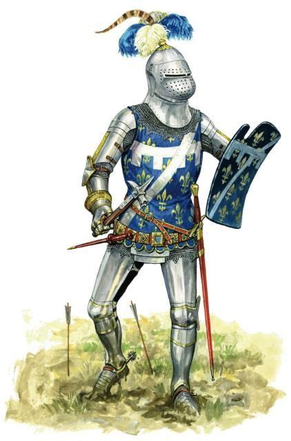 French Knight At Agincourt By Unknown Author Guerreiro Medievais