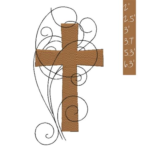 Christian Cross Machine Embroidery Design Designs Machine Digital