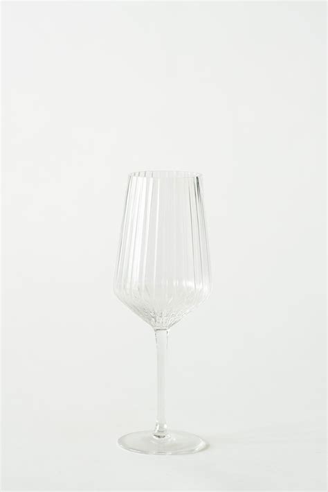 Ribbed Wine Glass — Social Hire