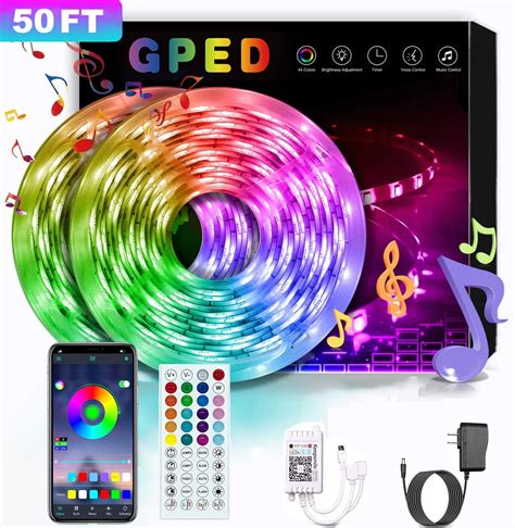 Ft M Led Strip Light Smart Rgb Smd Led Light Strip Music Sync