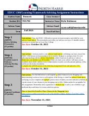 EDUC 1300 Advising Assignment Presentation Goals Enrollment