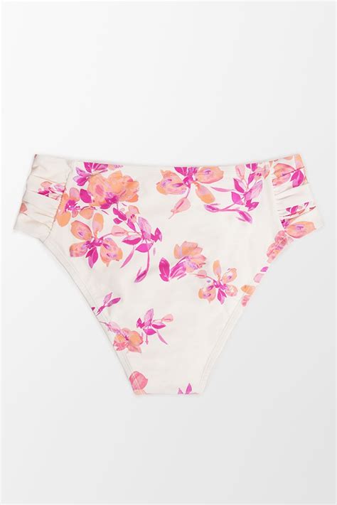 Larissa Floral Ruched Plus Size Bikini Bottom Cupshe UK