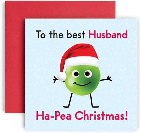 Huxters Christmas Cards For Men Ha Pea Christmas Husband Christmas