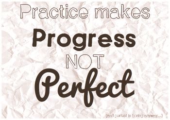 Practice Makes Progress Not Perfect - Classroom Poster | TpT