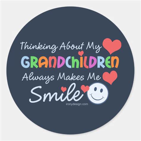 I Love My Grandchildren Classic Round Sticker Zazzle
