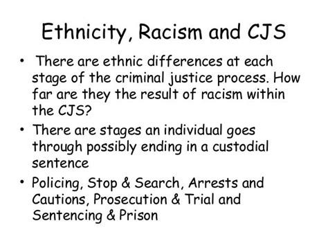 Ethnicity And Crime