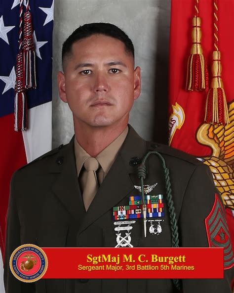 Sgtmaj M C Burgett St Marine Division Biography