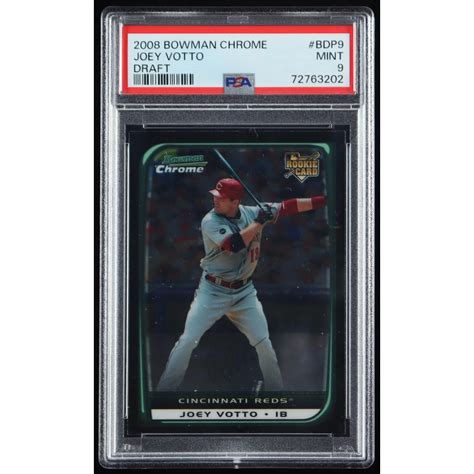 Joey Votto 2008 Bowman Chrome Draft BDP9 RC PSA 9 Pristine Auction