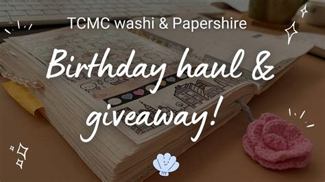 Birthday Haul Giveaway Planner Stickers Tcmc Washi