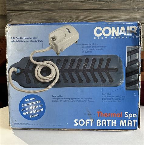 Conair Body Benefits Thermal Spa Soft Bath Mat Body Massage Mbts2 New