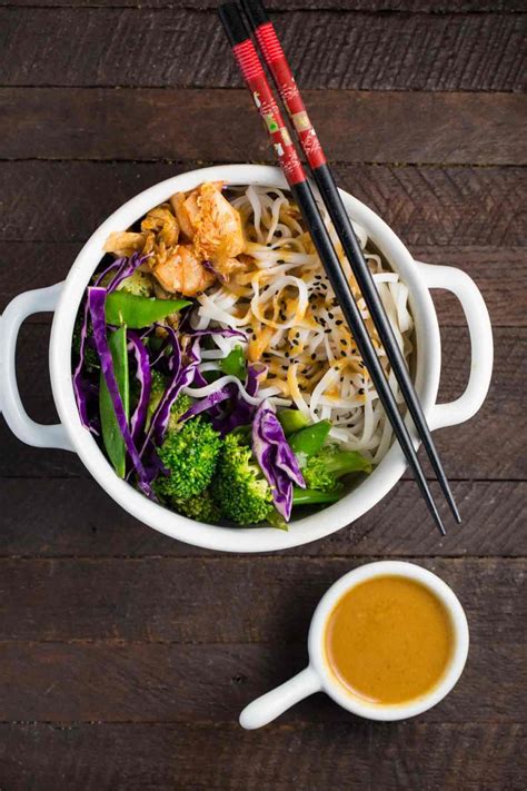 Cold Noodle Salad With Miso Peanut Sauce Veggie Chick