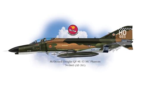 USAF QF 4E 52 MC Phantom II Profile With Images Usaf Fighter