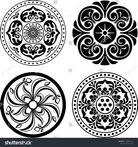 Korean Traditional Symbol Vector Image Korean Stock Vector Royalty Free 1384800128 Shutterstock