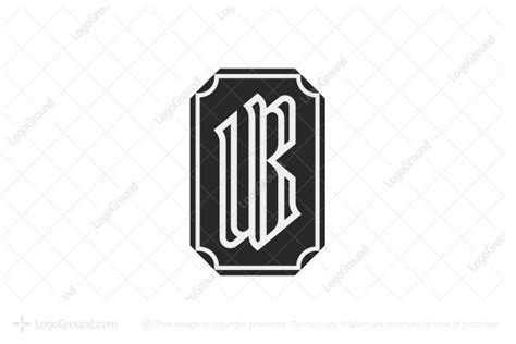 Lettering Ub Bu U B Monogram Typography Logo