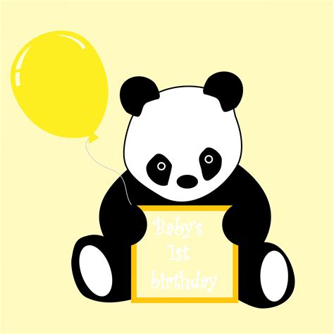 birthday panda card  stock photo public domain pictures