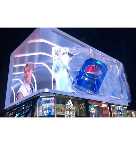 Outdoor Full Color P6 Building Surface Naked Eye 3D LED Display Screen