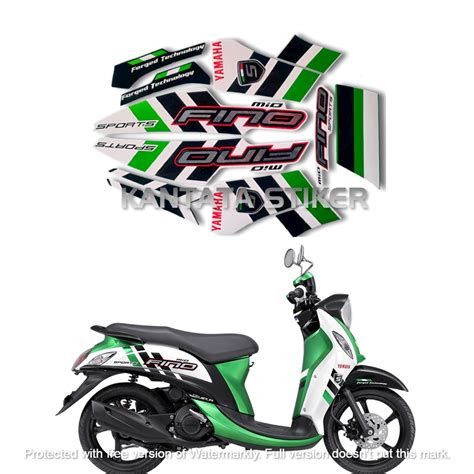 Jual Stiker Striping Lis Les Body Motor Yamaha Fino Sporty Hijau