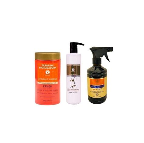 Kit Bronzeamento Natural Profissional Duotrato Parafina Leo E Fixador