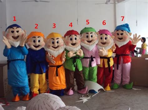 Seven Dwarfs Mascots Costumes Fancy Dress Adult Size Free Shipping-in ...