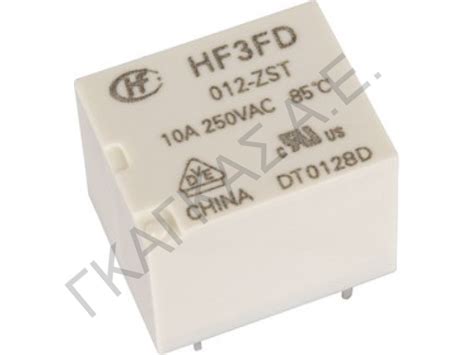 HF3FD-012-ZST RELAY 12V 10A 250VAC 1P DIP-5
