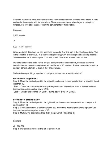 Scientific Notation And How To Use It Scientific Notation Is A Method That We Use To