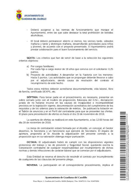 Pliego De Condiciones Por El Que Se Regir El Procedimiento Negociado