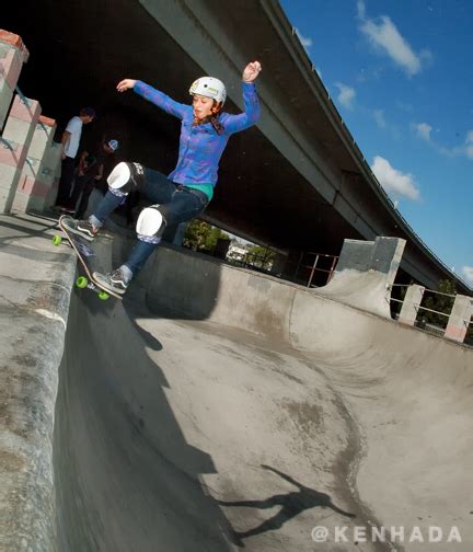 2012, Lizzie Armanto skateboarding Channel Street San Pedro California - Ken Hada