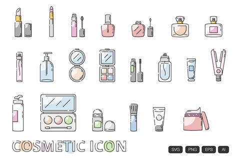 Cosmetic Icon Bundle Graphic by vintagiodesign · Creative Fabrica