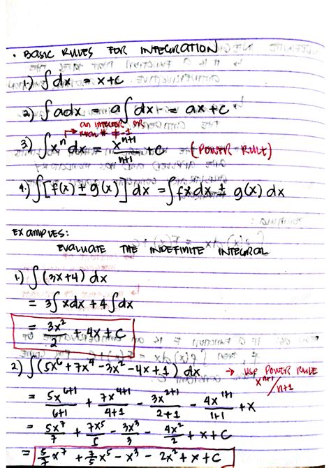 SOLUTION Indefinite Integral And Its Rules Studypool