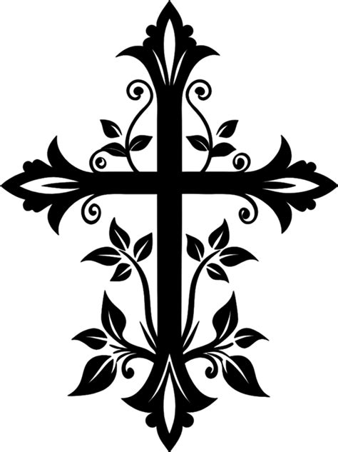 Detailed Spiritual Symbol Intricate Christian Cross Clipart Design Ai Generated 47834340 Png