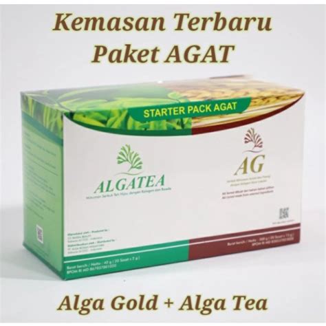 Jual Strater Pack AGAT Alga Gold Dan Alga Tea Asli Original Shopee