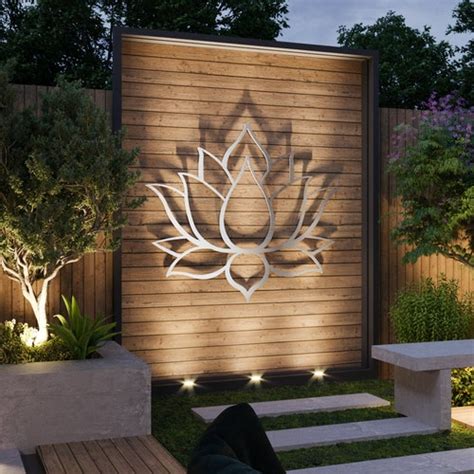 Buy Lotus Flower Large Outdoor Metal Wall Art Garden Sculpture Online