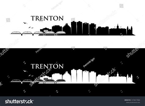 Trenton Skyline New Jersey United States Stock Vector (Royalty Free ...