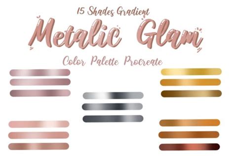 Metallic Glam Procreate Color Palette Graphic By Sawanarod Creative