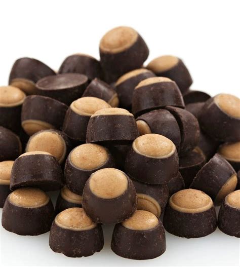 Dark Chocolate Mini Peanut Butter Buckeyes 12 Oz Sweet As Fudge