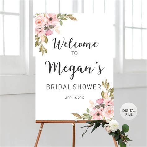 Bridal Shower Welcome Sign Bridal Shower Sign Welcome Etsy