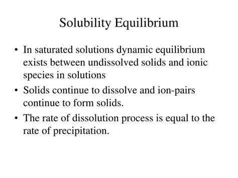 Ppt Solubility Equilibrium Powerpoint Presentation Free Download Id3209332