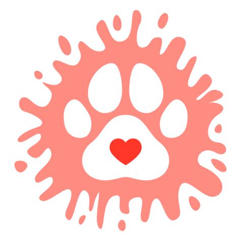 Splash Dog Footprint Flat Png And Svg Design For T Shirts