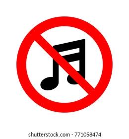 No Music Sign Vector Icon Stock Vector Royalty Free