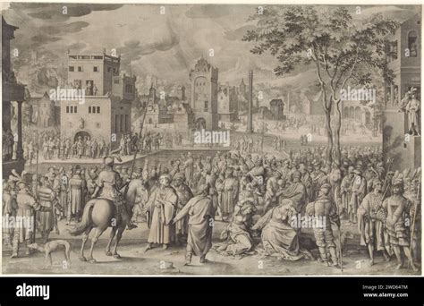 Ecce Homo Nicolaes De Bruyn 1604 Print A Stadsplein With The Grief