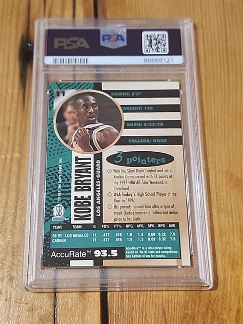 Score Board Kobe Bryant Autographed Bk Psa Ebay