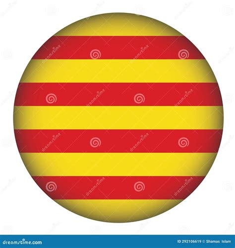 Catalonia Flag Round Shape Vector Stock Vector Illustration Of Paint Protest 292106619