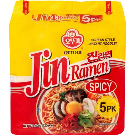 Ottogi Jin Ramen Spicy Instant Noodles 120g Woolworths Hot Sex Picture