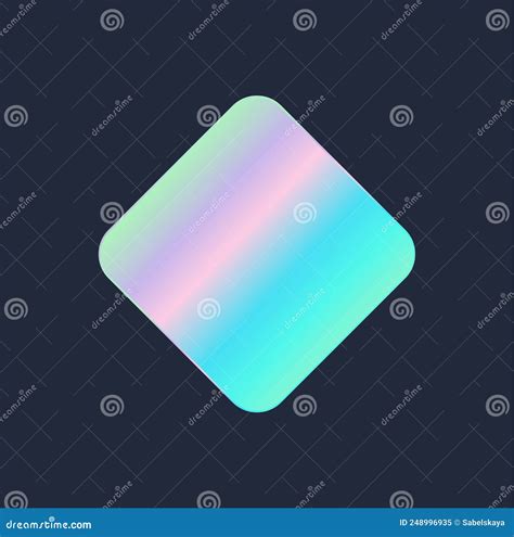 Hologram Sticker In Shape Of Rhombus Realistic Vector Illustration